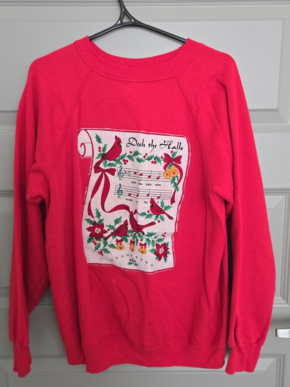 Urban Outfitters Red Holiday Sweatshirt - Deck the Halls